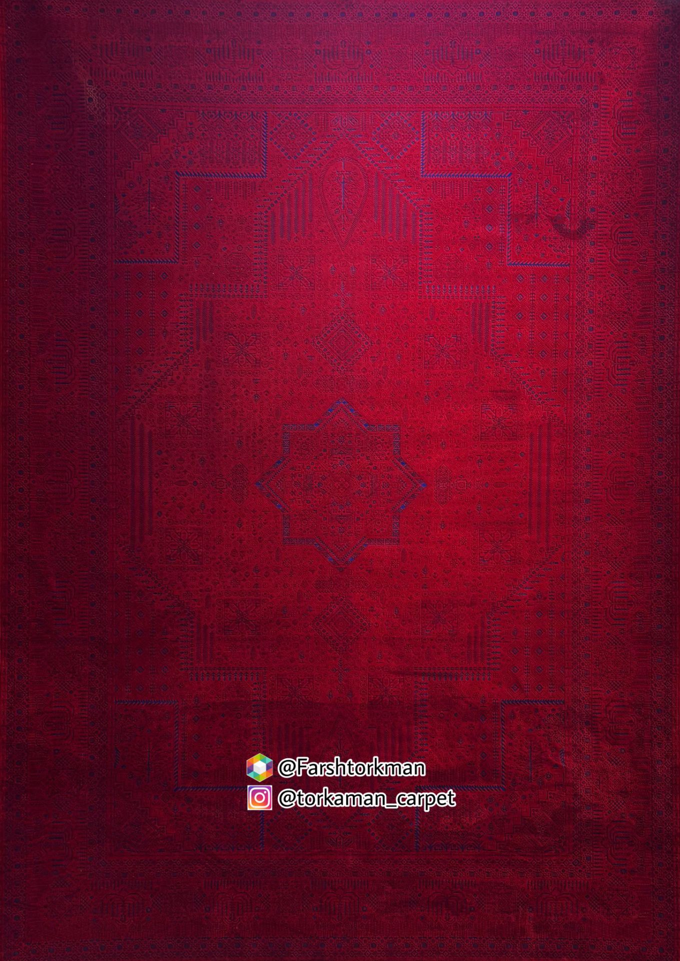 فرش لاکی قرمز 1200 شانه